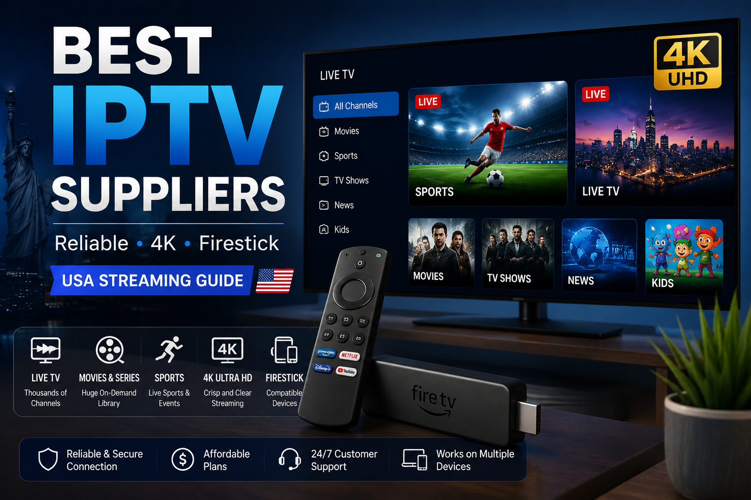 Best IPTV Suppliers for 4K Streaming