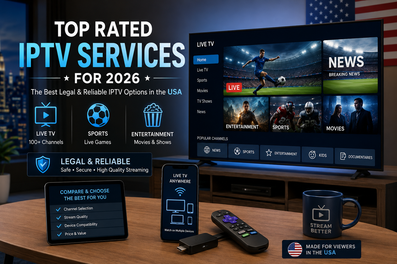Top rated IPTV services 2026 in the USA