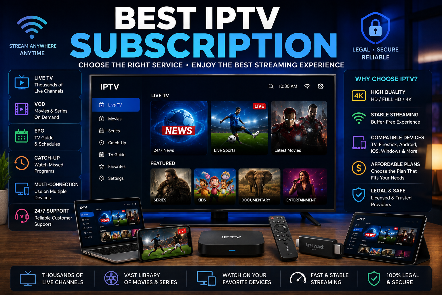 Best IPTV subscription guide for Smart TV Firestick and Android TV